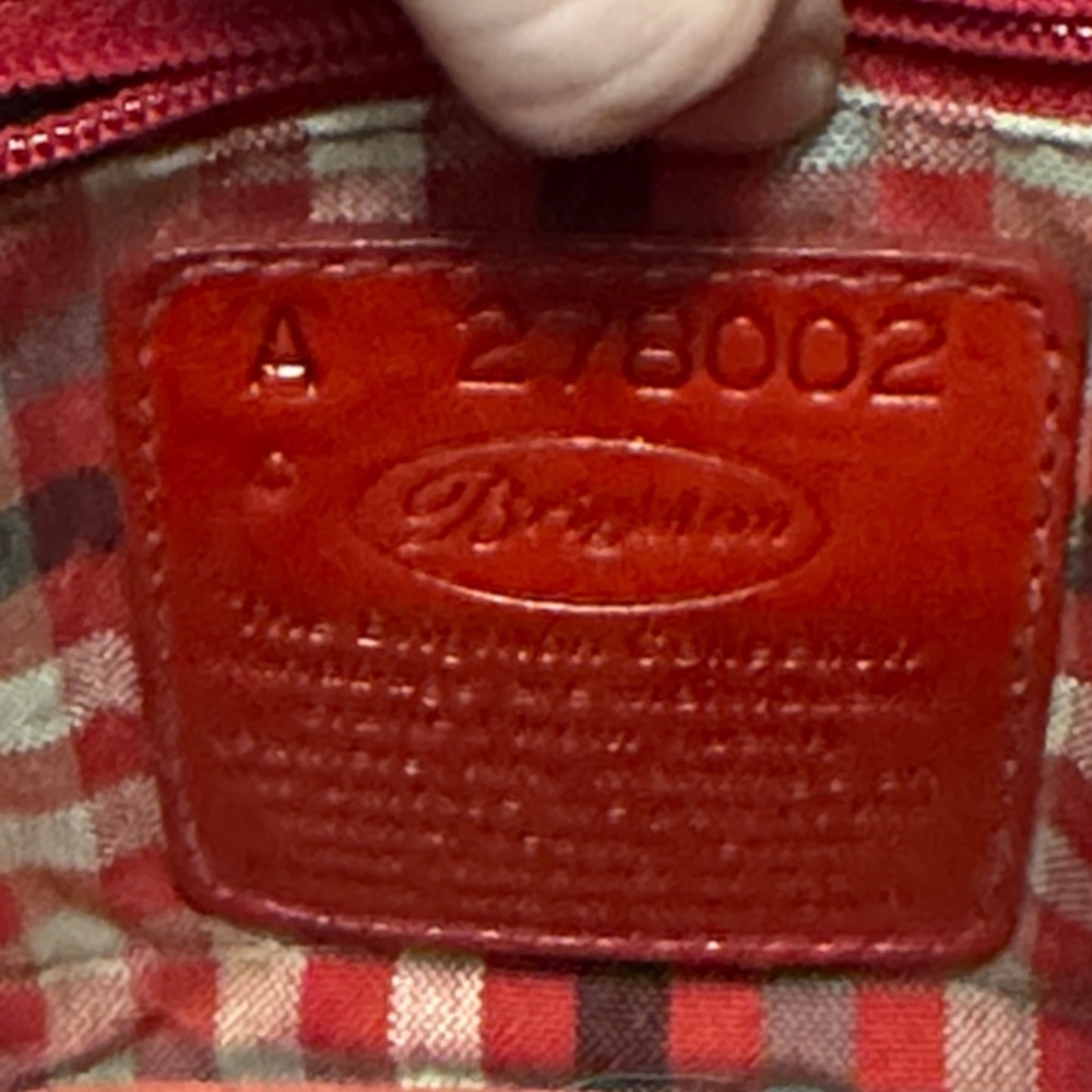 Vintage Brighton Leather Heart Handle Red Croc-Embossed Women's Bag - Picture 3 of 4